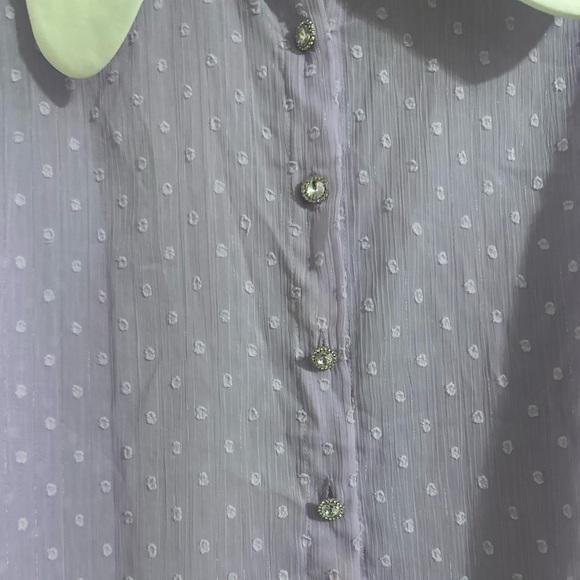 Sister Jane Lavender Blouse with White Collar - Picture 8 of 15
